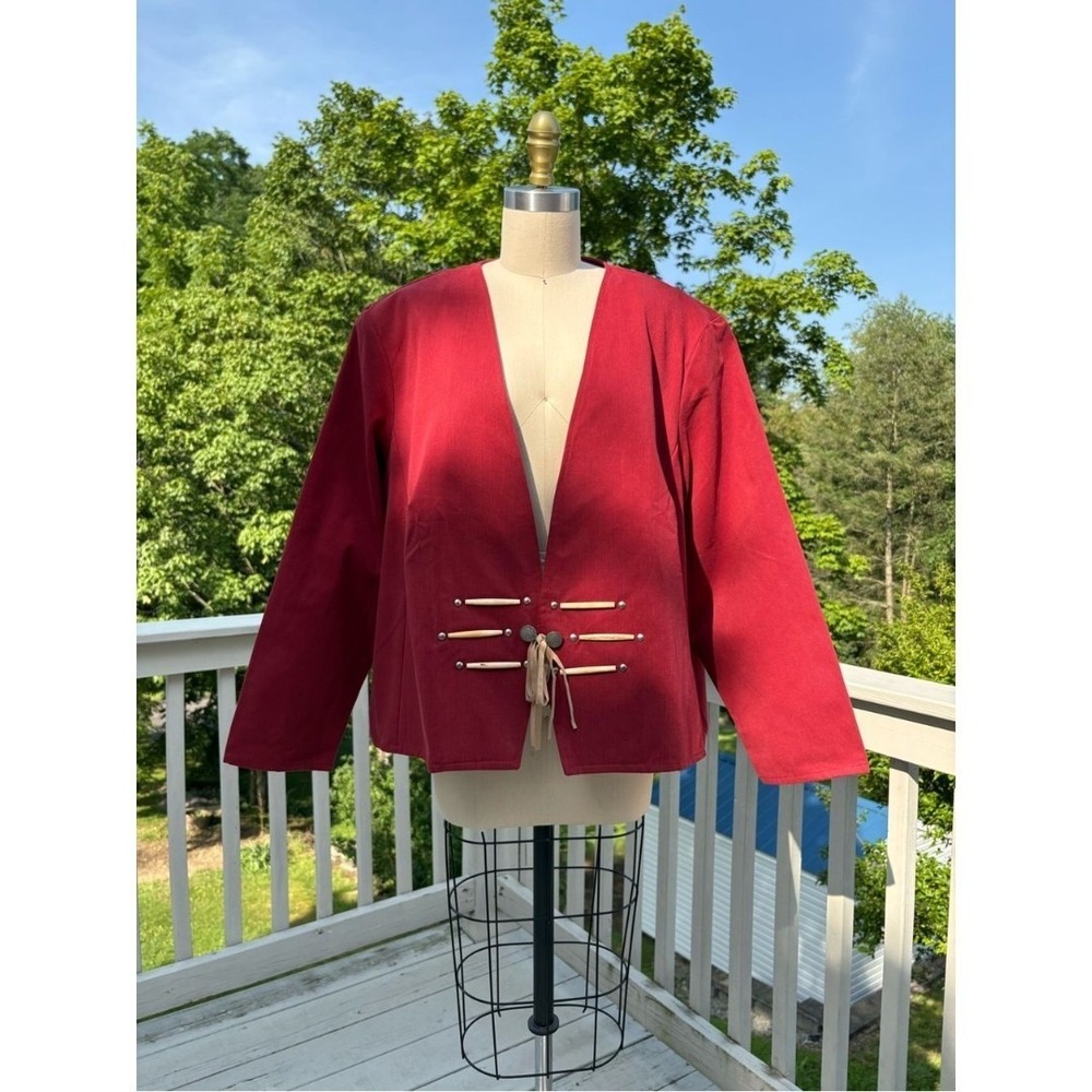 Vintage Yoakum Double D Ranch Western Jacket 2X Plus Size Red Cowgirl Rodeo - Picture 5 of 12
